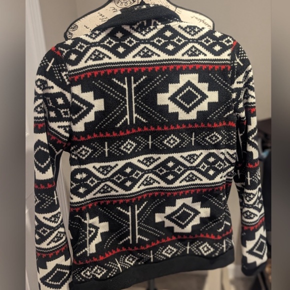 LRL Ralph Lauren Black, White & Red Patterned Jacket - Picture 4 of 10